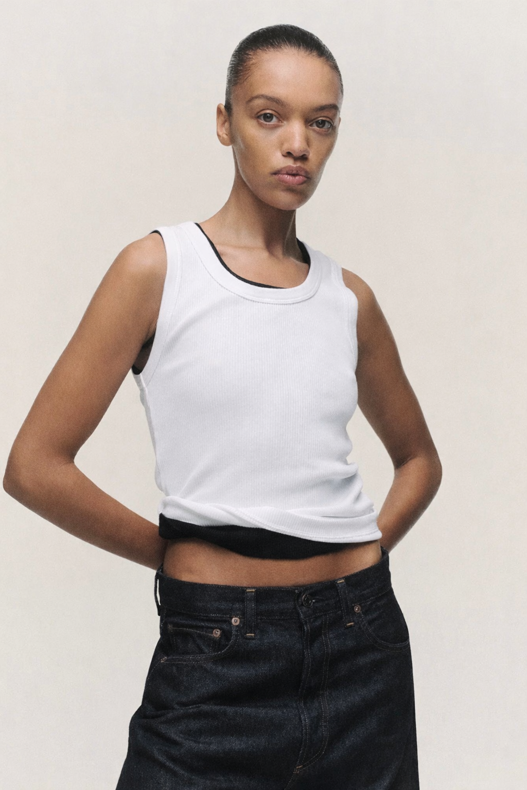 AGOLDE - POPPY TANK IN WHITE