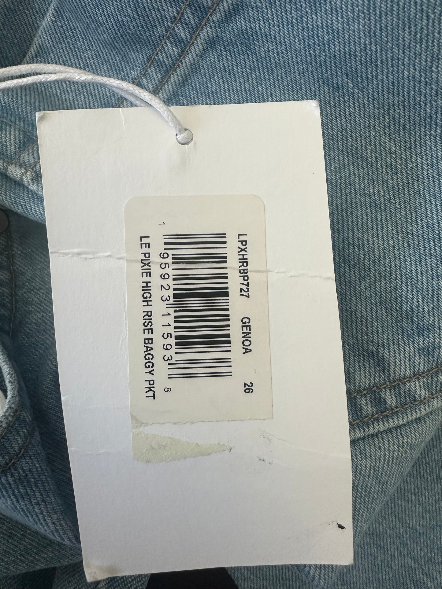 Frame Le Pixie High Waist Side Pocket Baggy Jeans