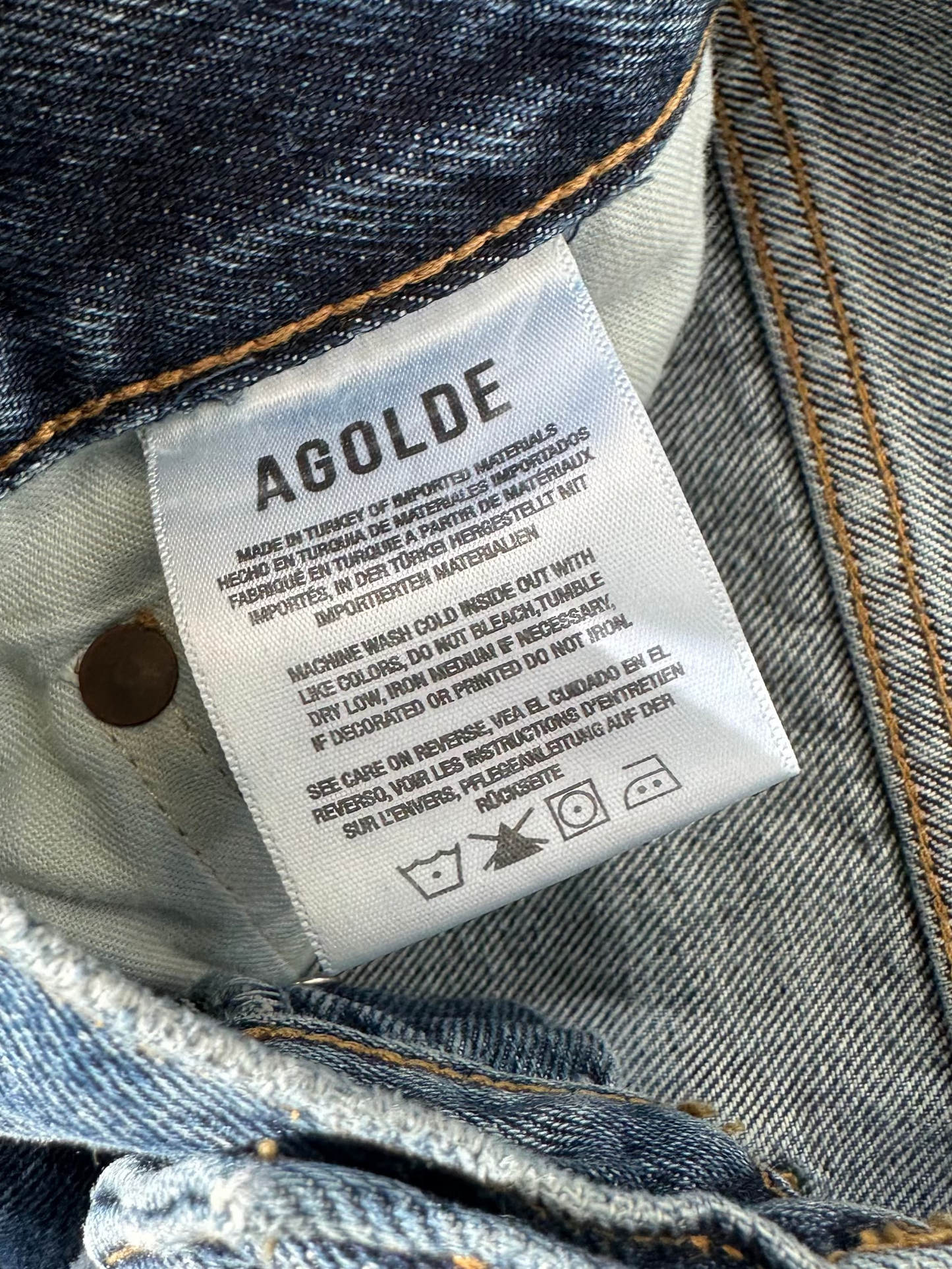 AGOLDE - DAME HIGH RISE WIDE LEG JEANS
