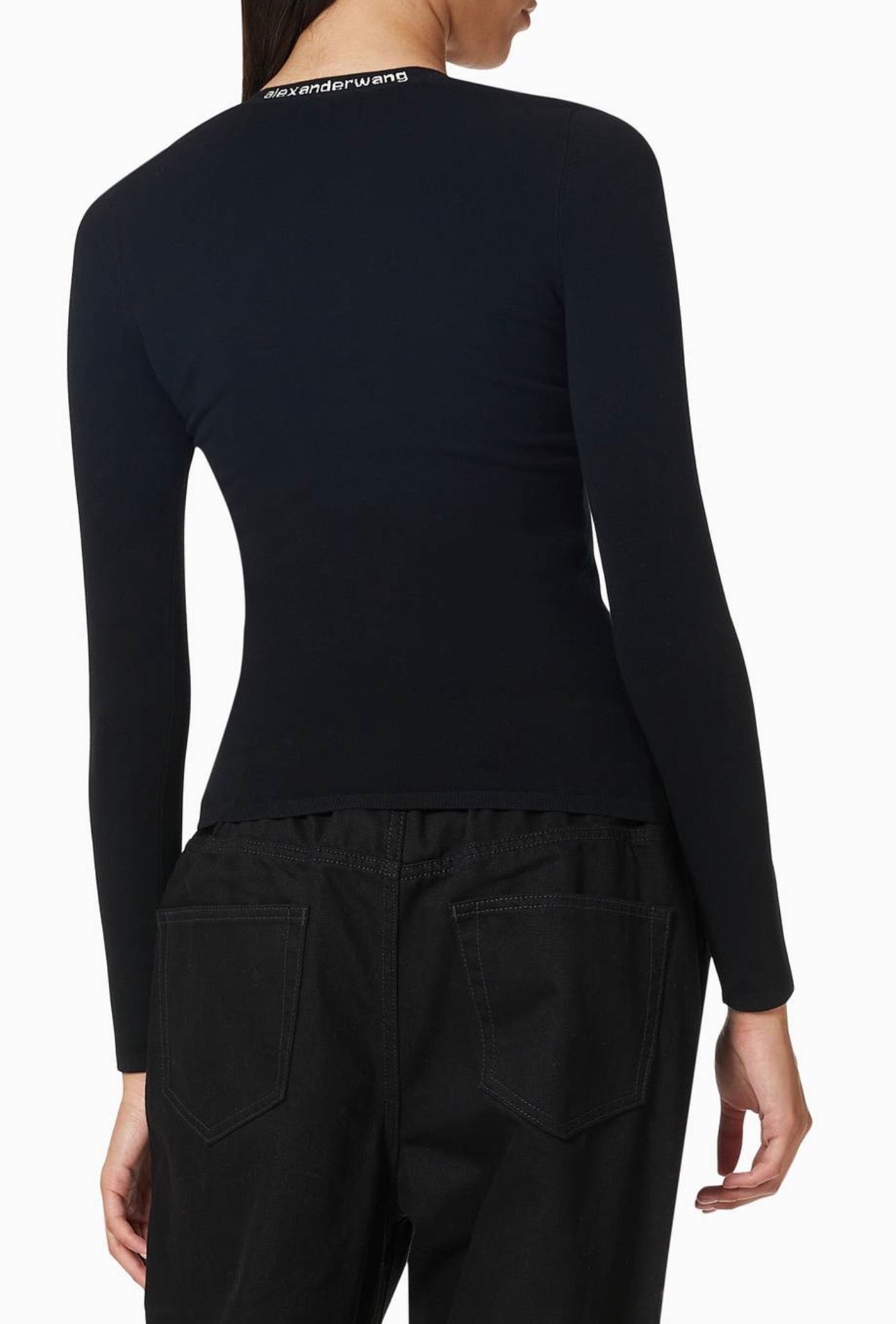 Alexander Wang.t
Logo Jacquard Top in Bodycon Knit