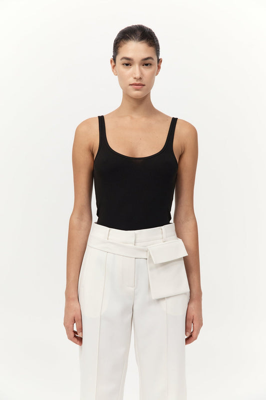 ST. AGNI                                      Organic Cotton Slim Scoop Tank