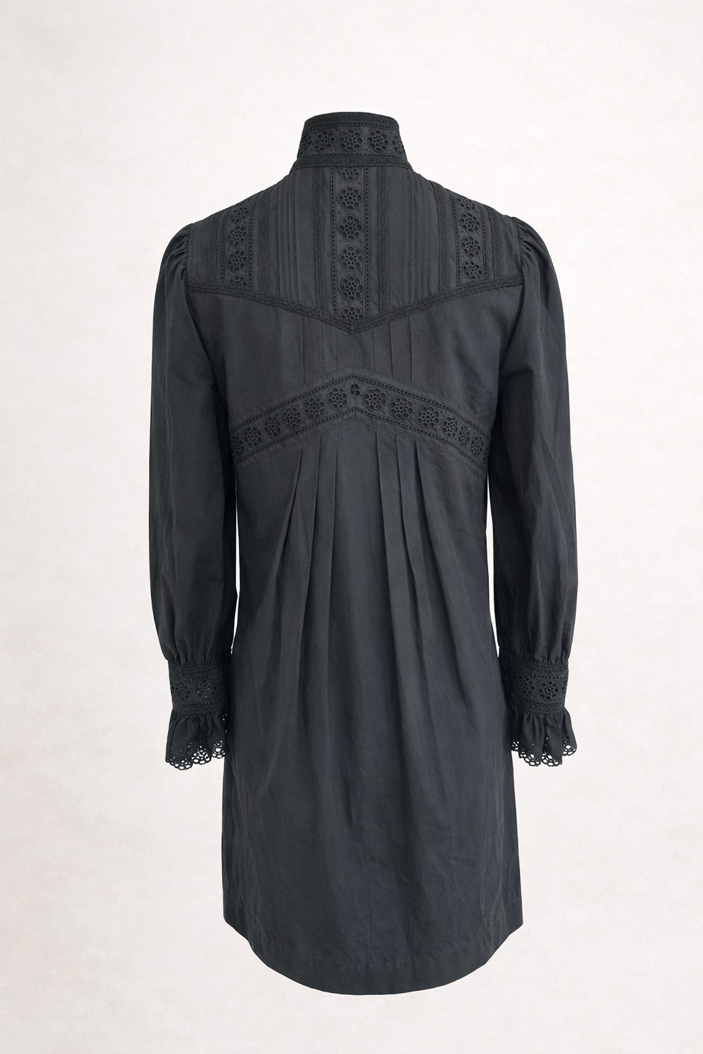 REBECCA TAYLOR
Appliqué lace cotton-poplin mini dress