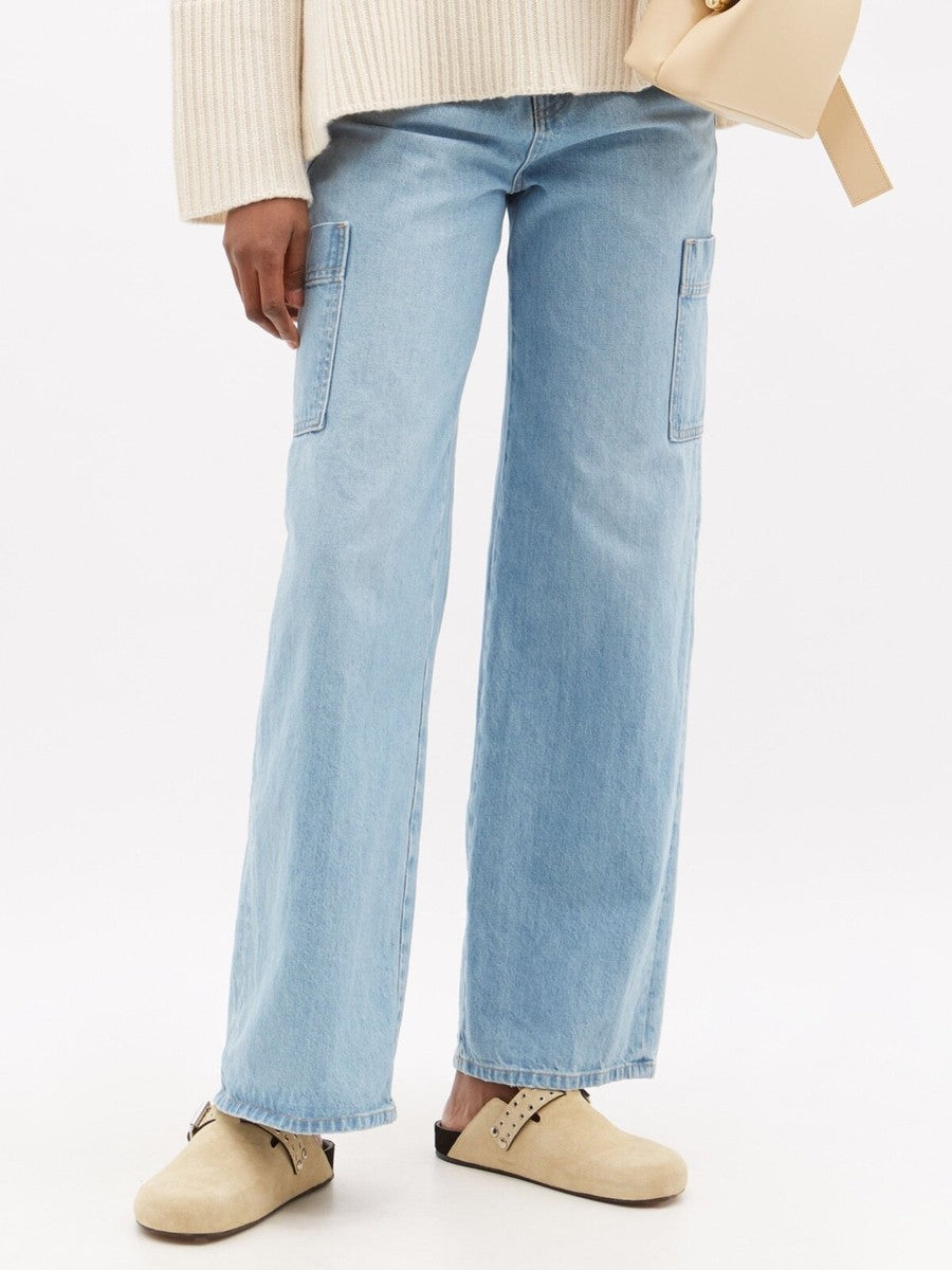 Frame Le Pixie High Waist Side Pocket Baggy Jeans