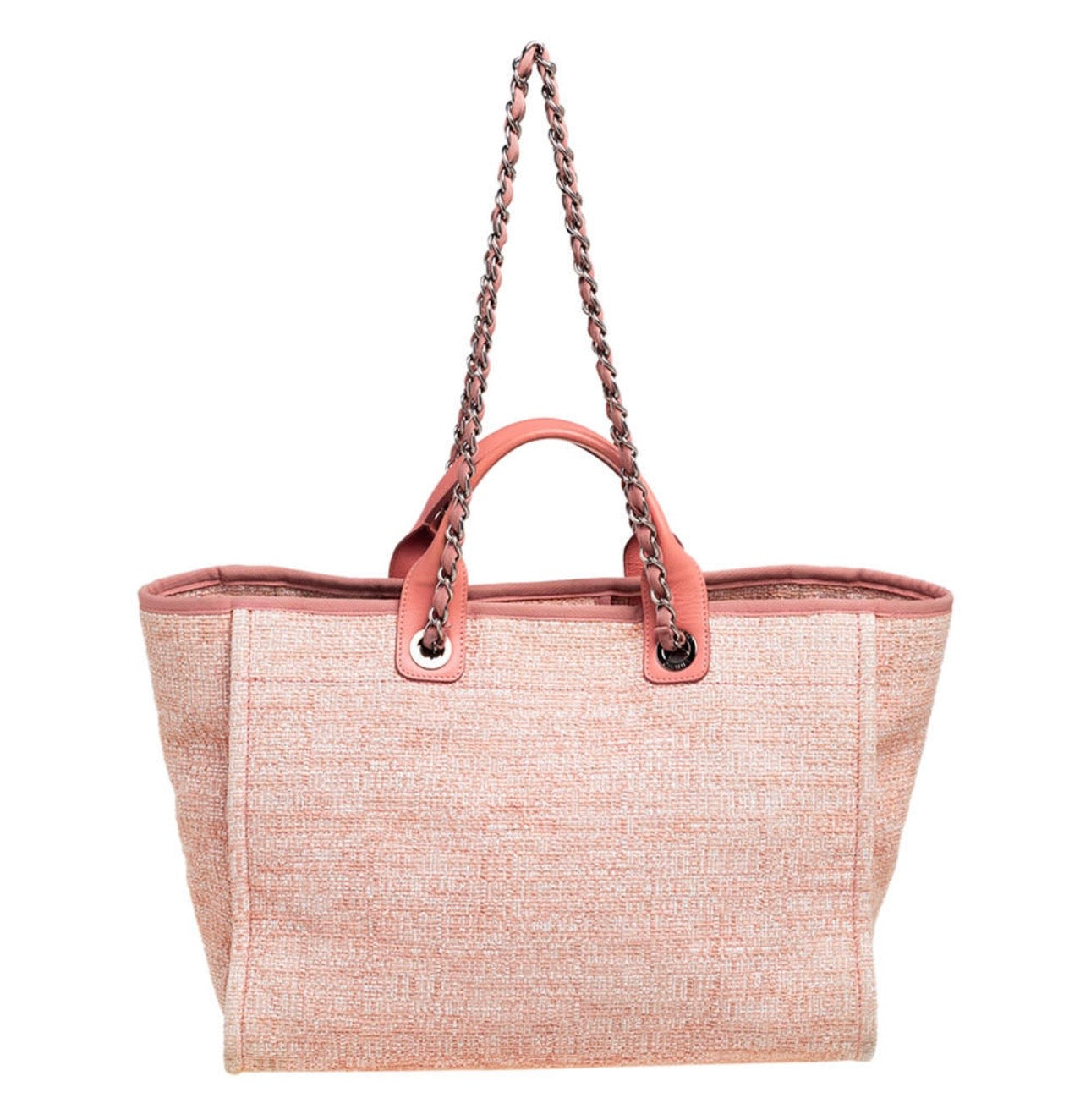 Chanel
Pink Canvas and Leather Large Deauville Shopper Tote