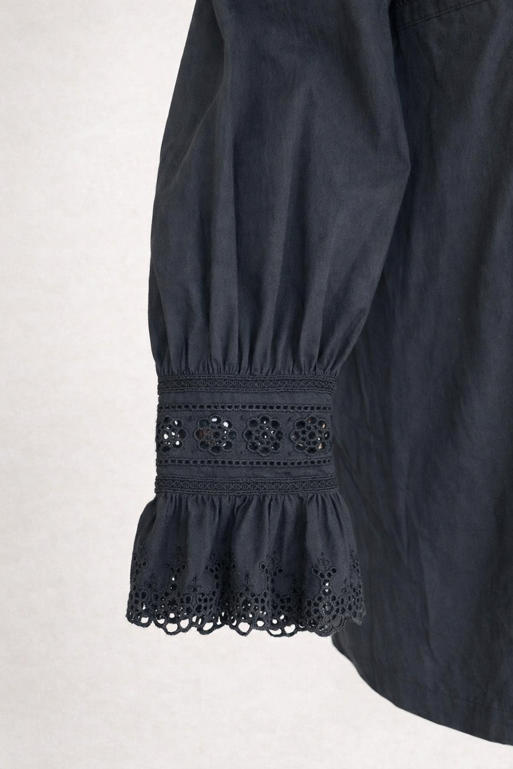 REBECCA TAYLOR
Appliqué lace cotton-poplin mini dress