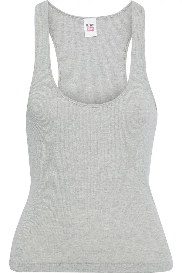RE/DONE
Hanes 90s Mélange Ribbed Cotton-Jersey Tank
