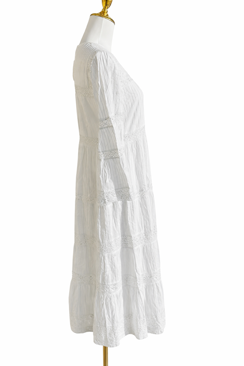 Michael Kors Corded Cotton & Sequined Lace Midi Dress