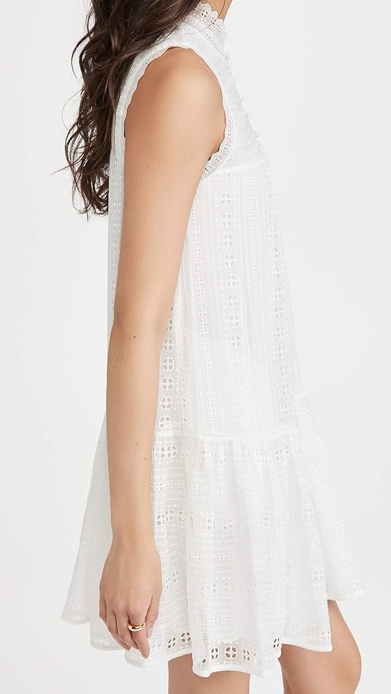 Rebecca Taylor Sleeveless Geo Embroidered Dress