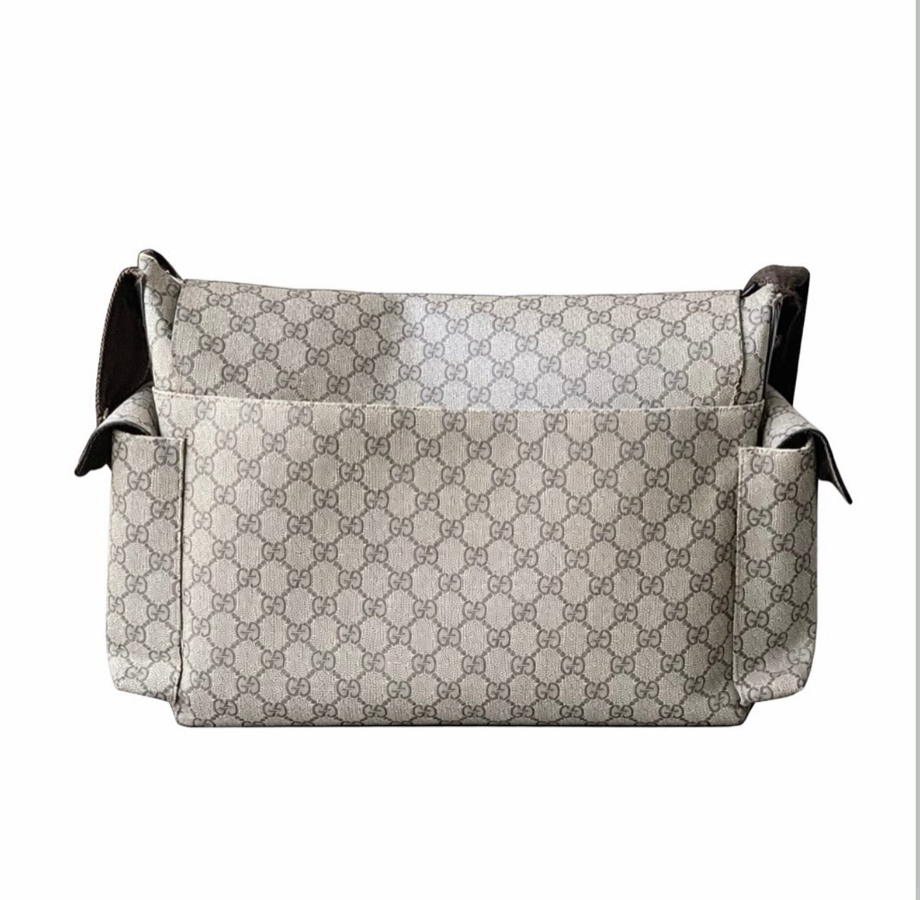 Gucci Plus Diaper Bag in GG Supreme Canvas & Leather