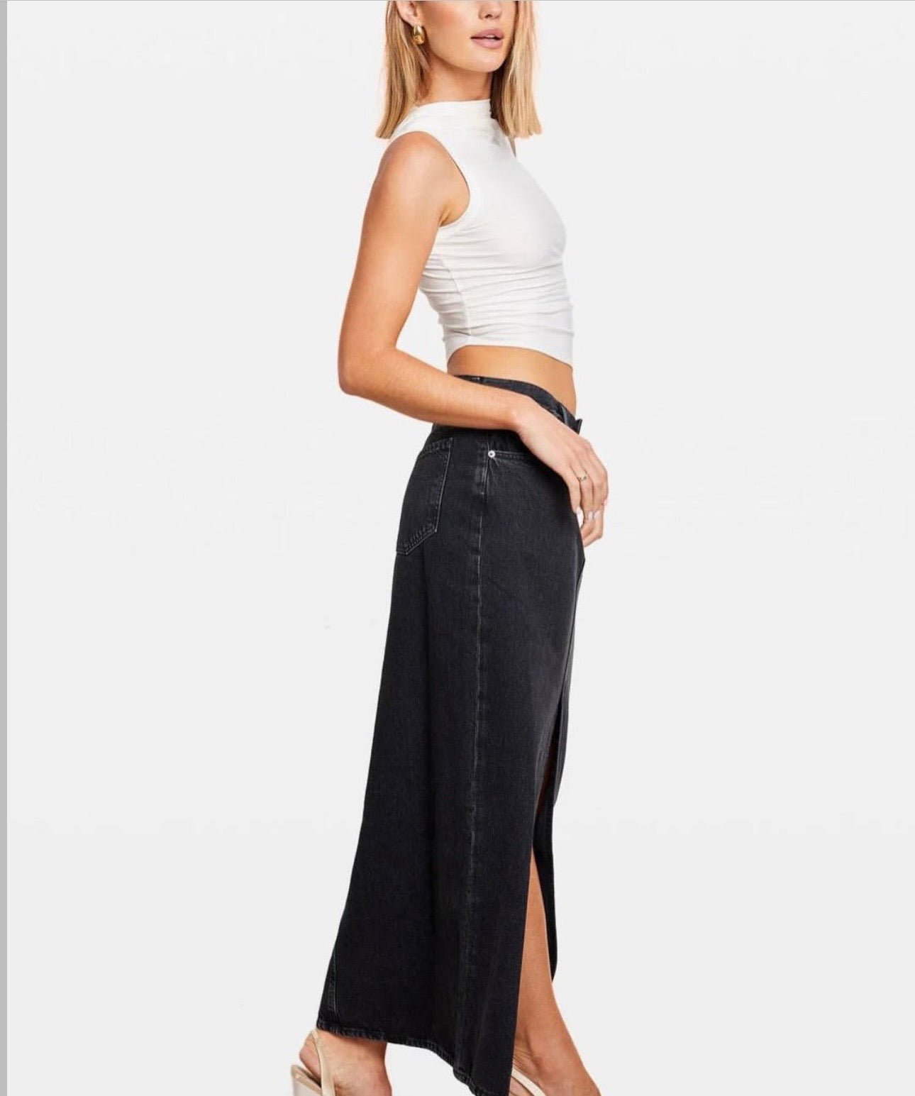 AGOLDE - Leif Organic Denim Maxi Skirt
