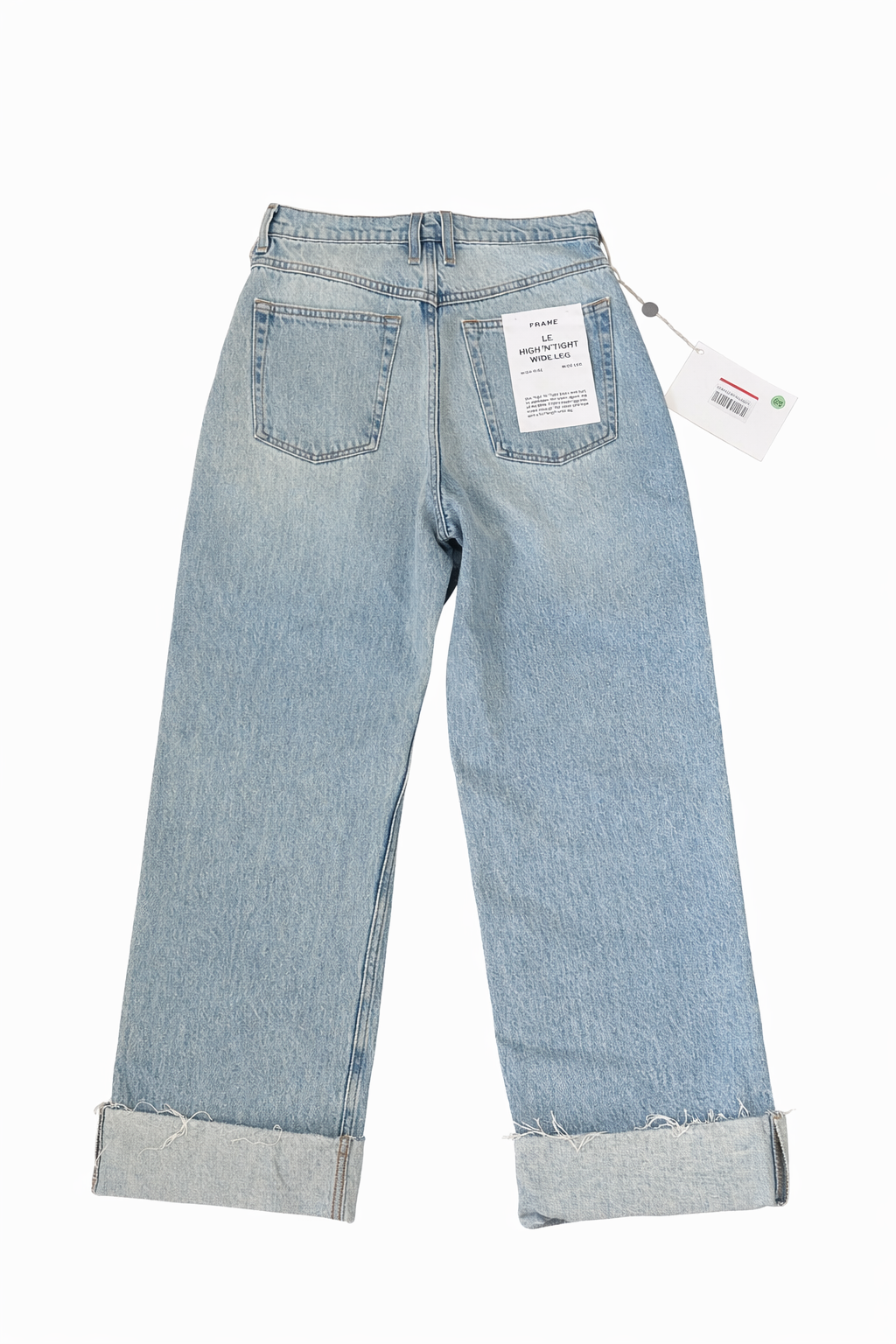 FRAME
Le High N Tight faded high-rise wide-leg jeans