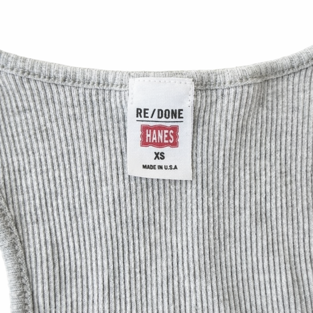 RE/DONE
Hanes 90s Mélange Ribbed Cotton-Jersey Tank