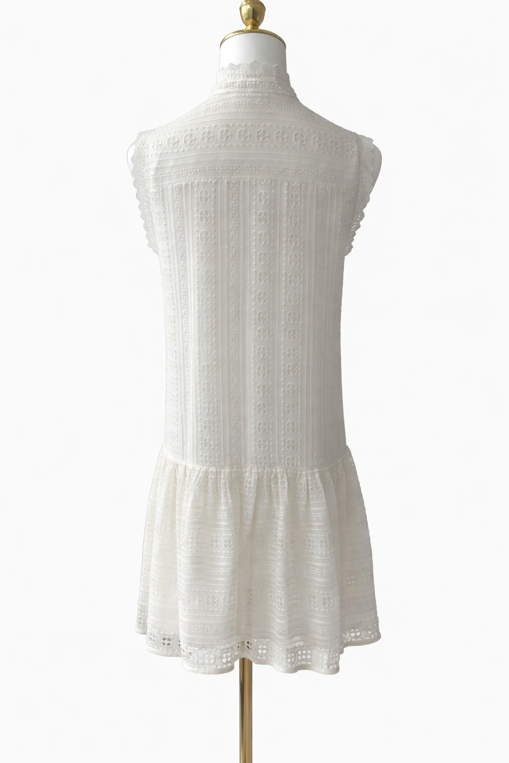 Rebecca Taylor Sleeveless Geo Embroidered Dress