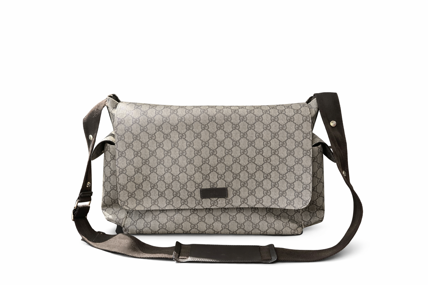 Gucci Plus Diaper Bag in GG Supreme Canvas & Leather