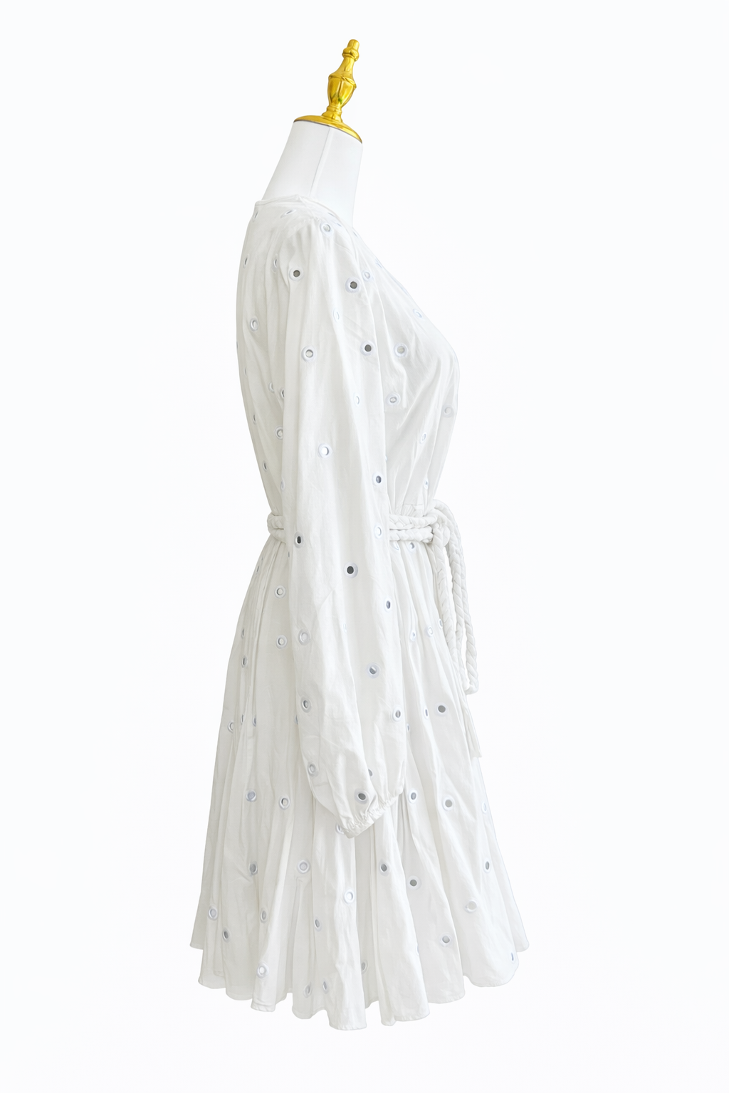 RHODE - Ella Dress in White Mirror