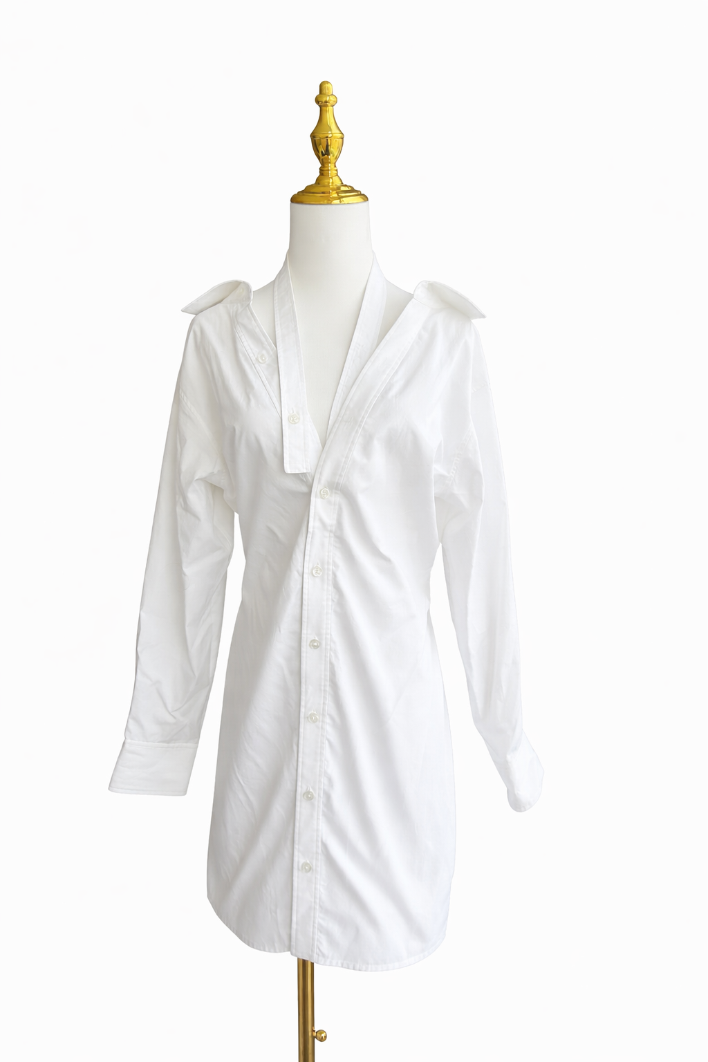 ALEXANDERWANG.T
Cutout cotton-poplin mini shirt dress