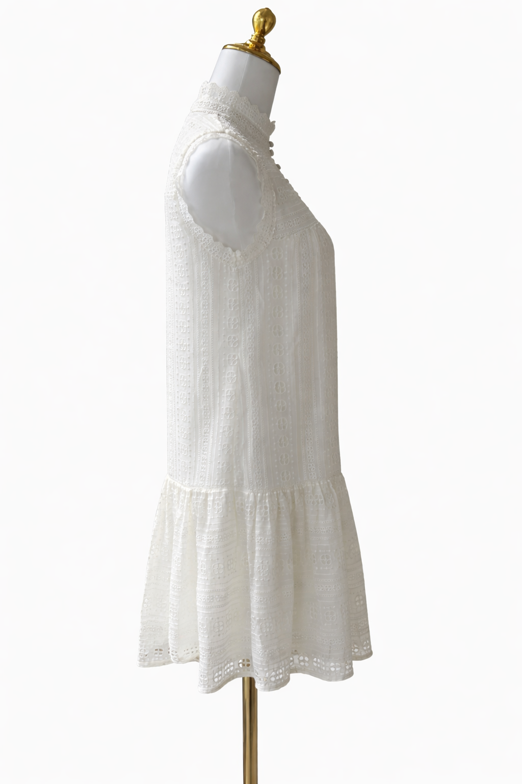 Rebecca Taylor Sleeveless Geo Embroidered Dress