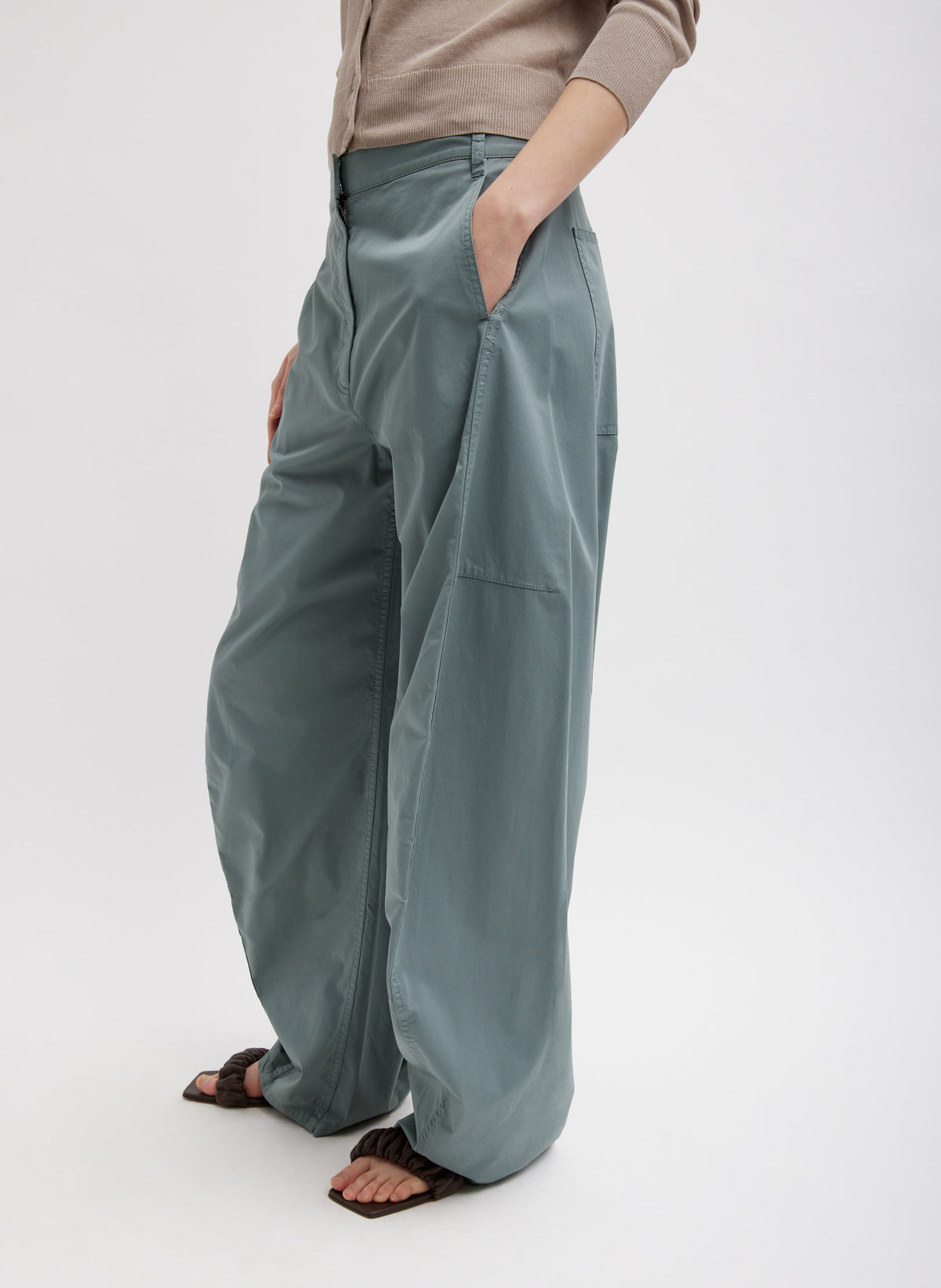 Tibi - Garment Dyed Silky
Cotton Sid Pant