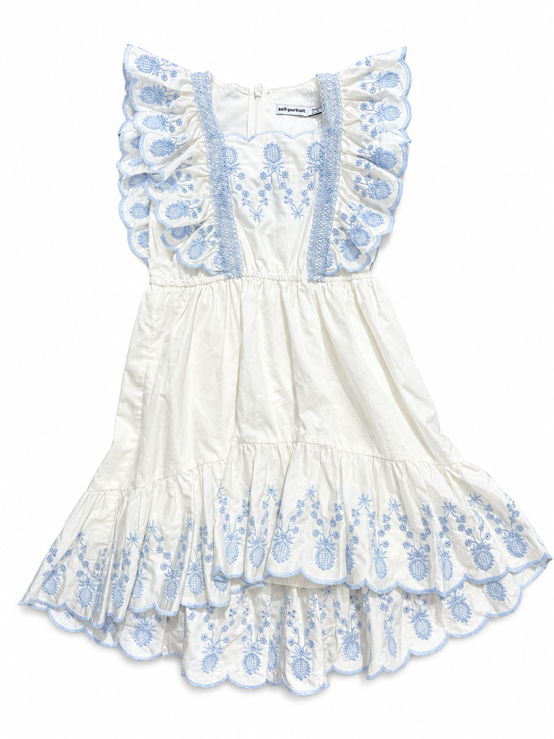 Self Portrait
Embroidered Floral Guipure Dress in Cotton