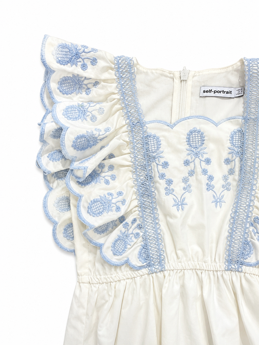 Self Portrait
Embroidered Floral Guipure Dress in Cotton