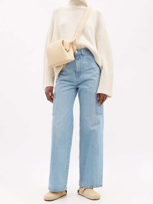 Frame Le Pixie High Waist Side Pocket Baggy Jeans