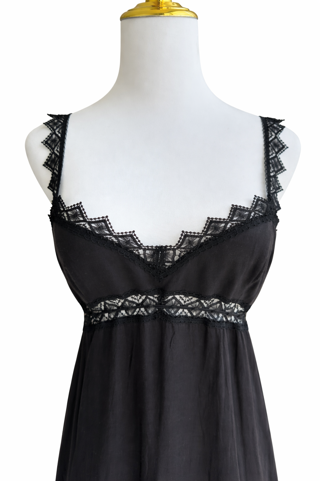 Charo Ruiz Ibiza- crocheted lacetrimmed cotton-blend dress
