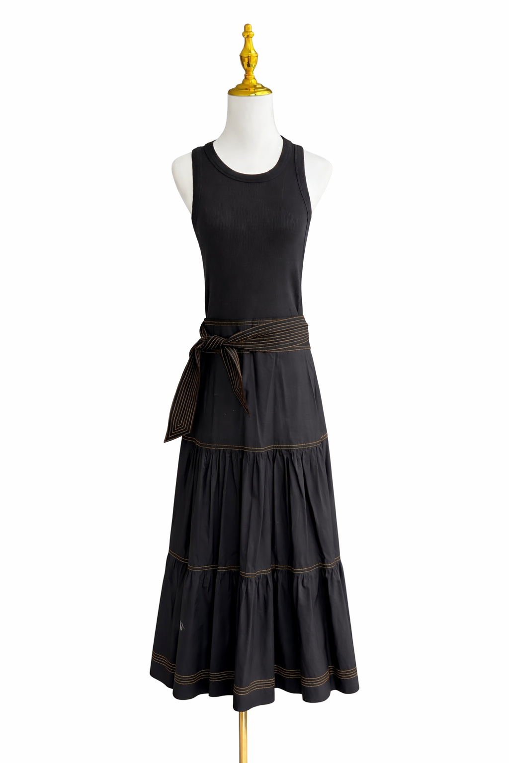 Veronica Beard
Austyn Tiered Midi Dress in Stretch-cotton
