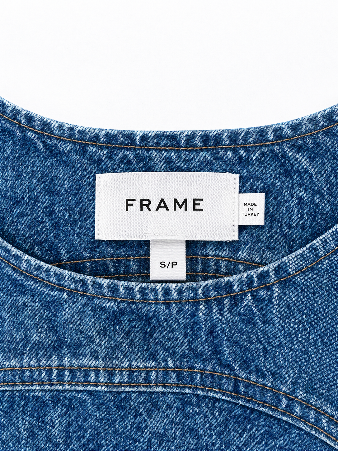 FRAME- Scoop-Neck Denim Mini Dress