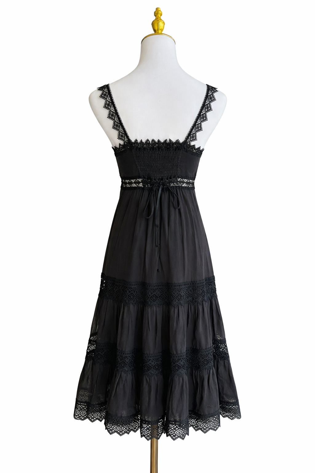 Charo Ruiz Ibiza- crocheted lacetrimmed cotton-blend dress