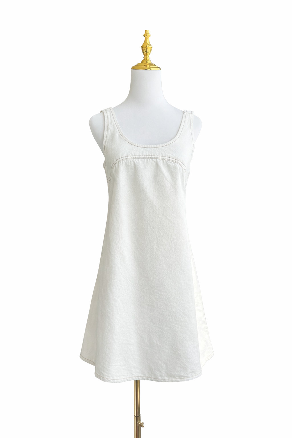 FRAME
Scoop-Neck Denim Mini Dress