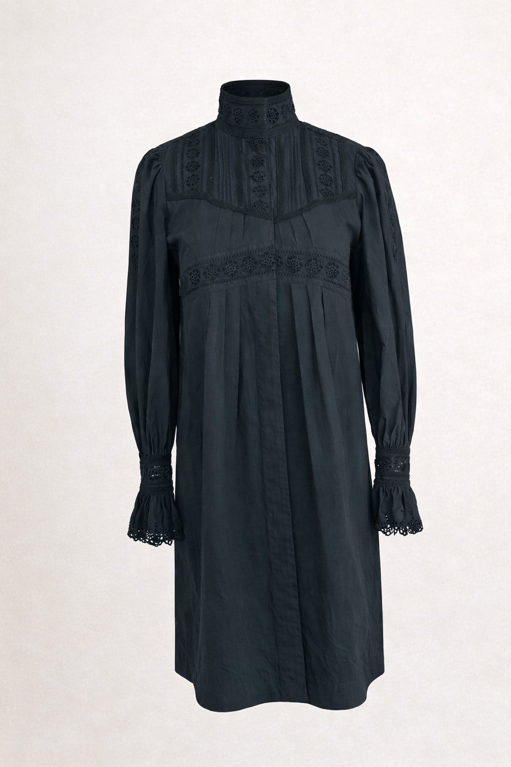 REBECCA TAYLOR
Appliqué lace cotton-poplin mini dress