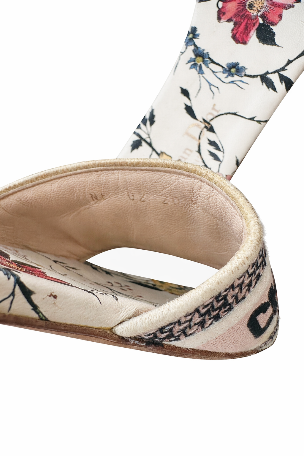 Christian Dior Dway Floral Embroidered Slides
