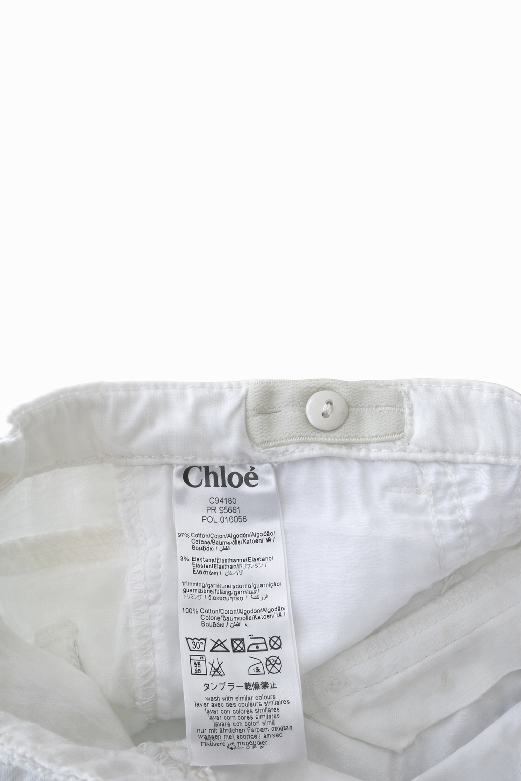 Chloé White Girls Shorts