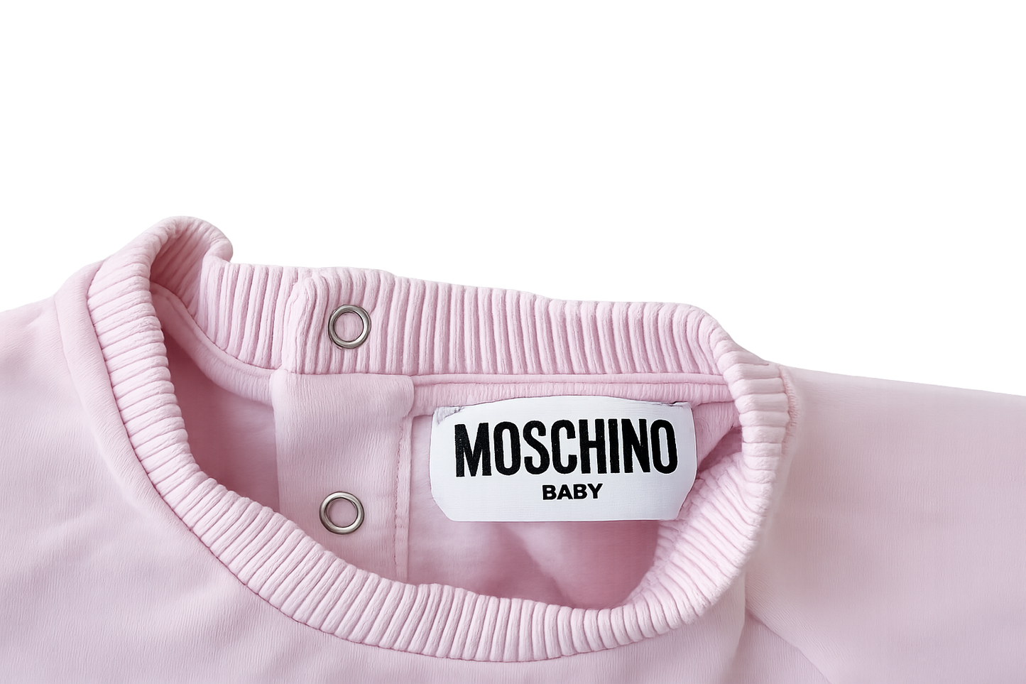 MOSCHINO Toy Bear Cotton Dress – Blush Pink