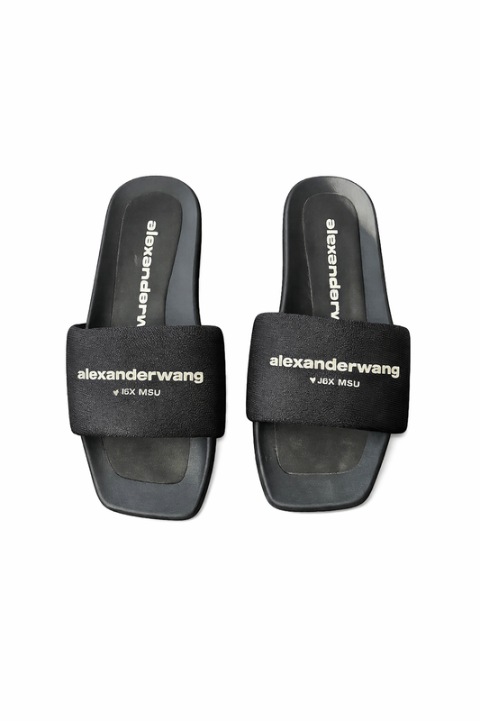 Alexander Wang Logo Slides – Black