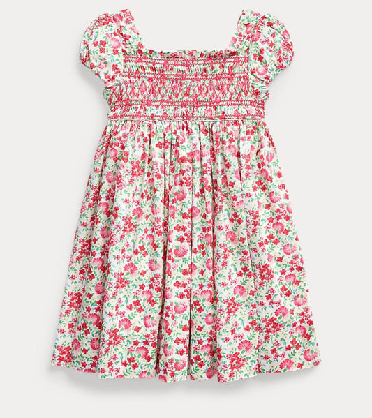 Ralph Lauren - Floral Smocked Cotton Dress