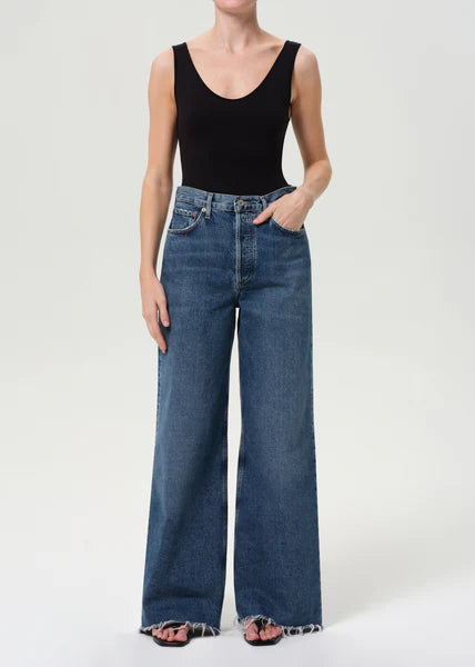 AGOLDE - DAME HIGH RISE WIDE LEG JEANS