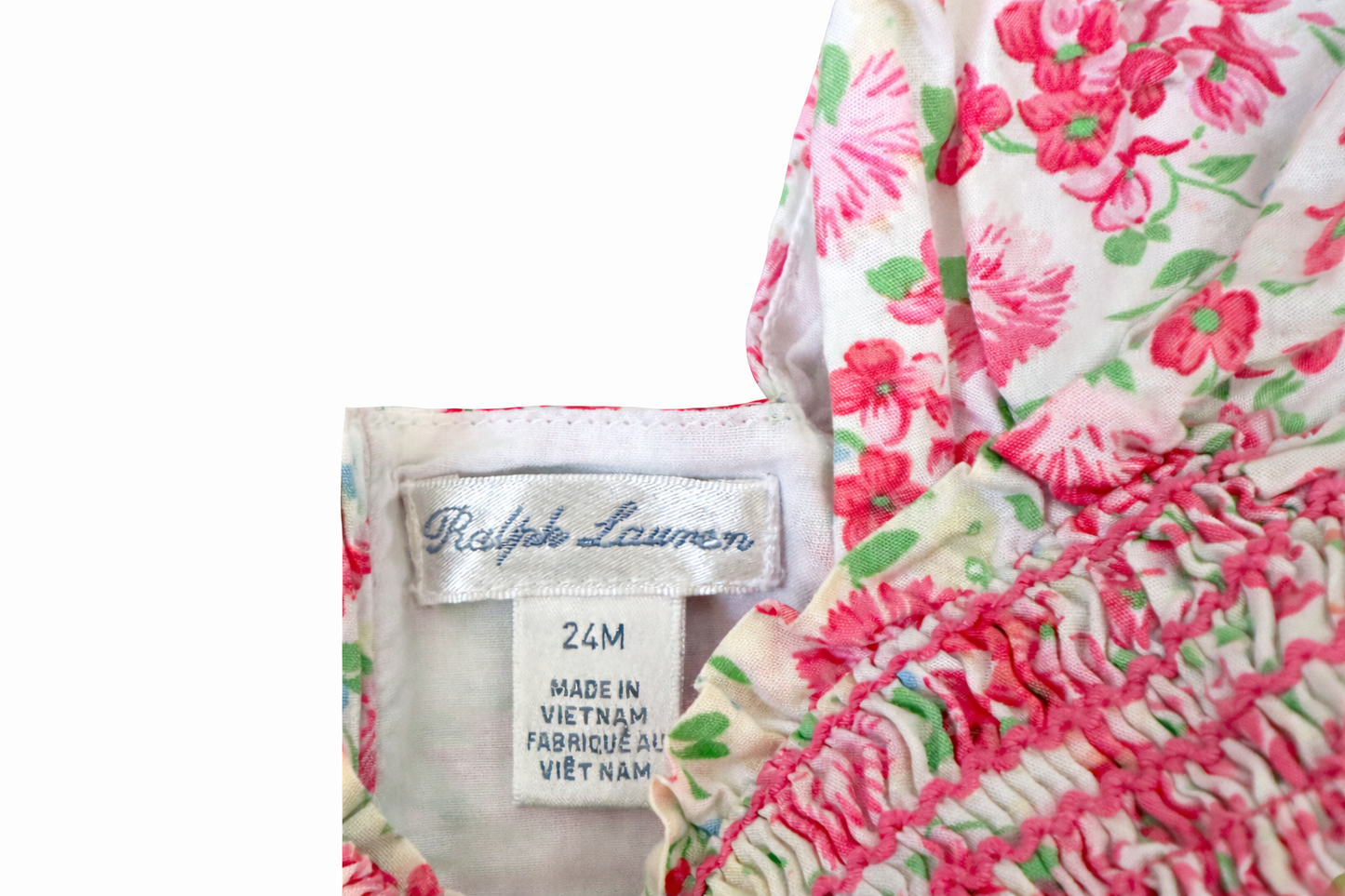 Ralph Lauren - Floral Smocked Cotton Dress