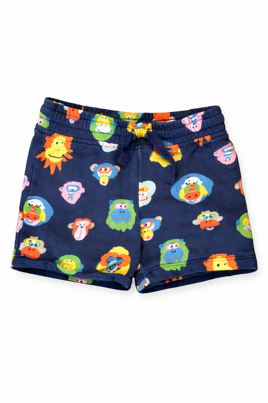 Stella McCartney
All-over Monkey Print Track Shorts in Cotton