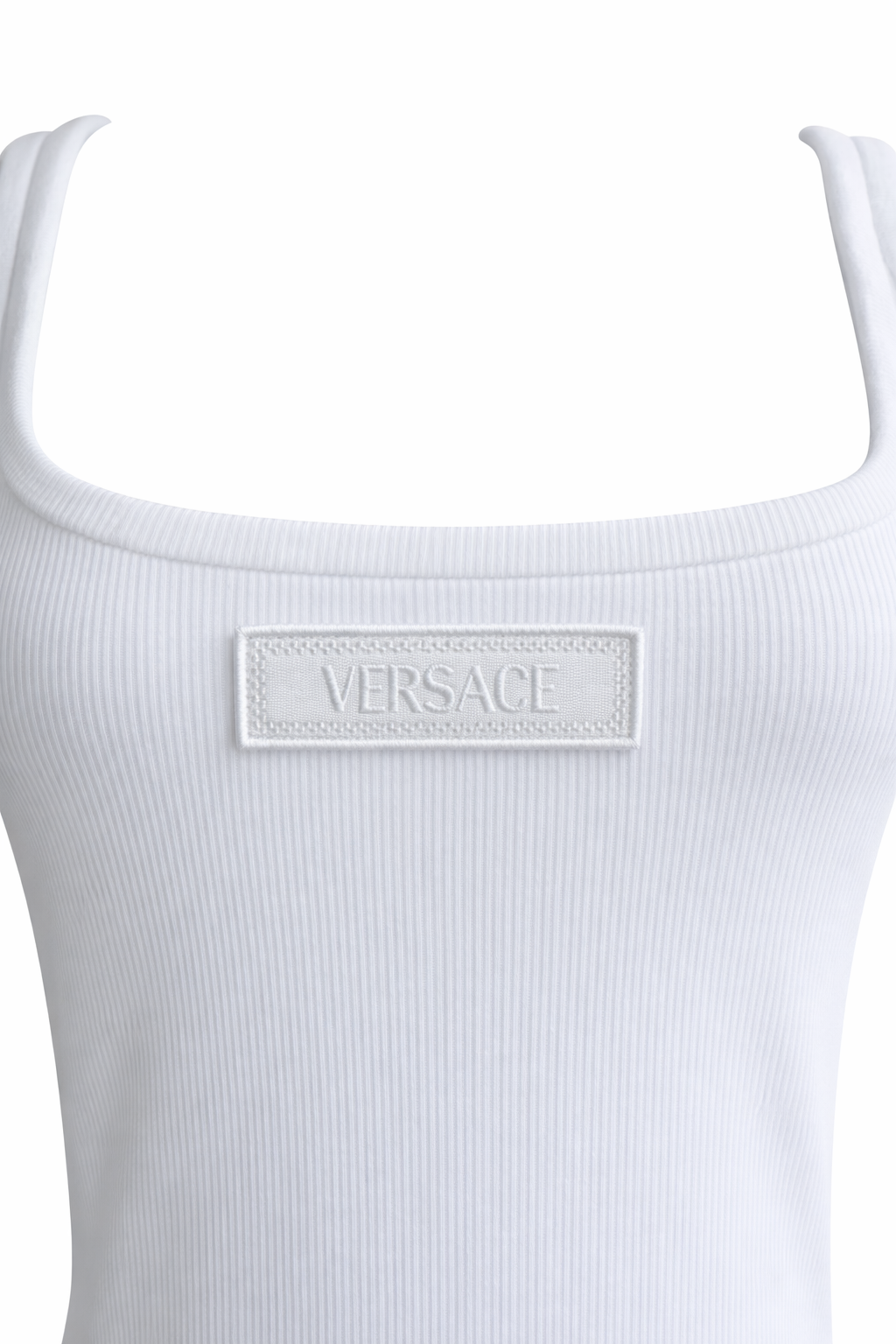 Versace Icon 90s Vintage Logo Ribbed Tank Top